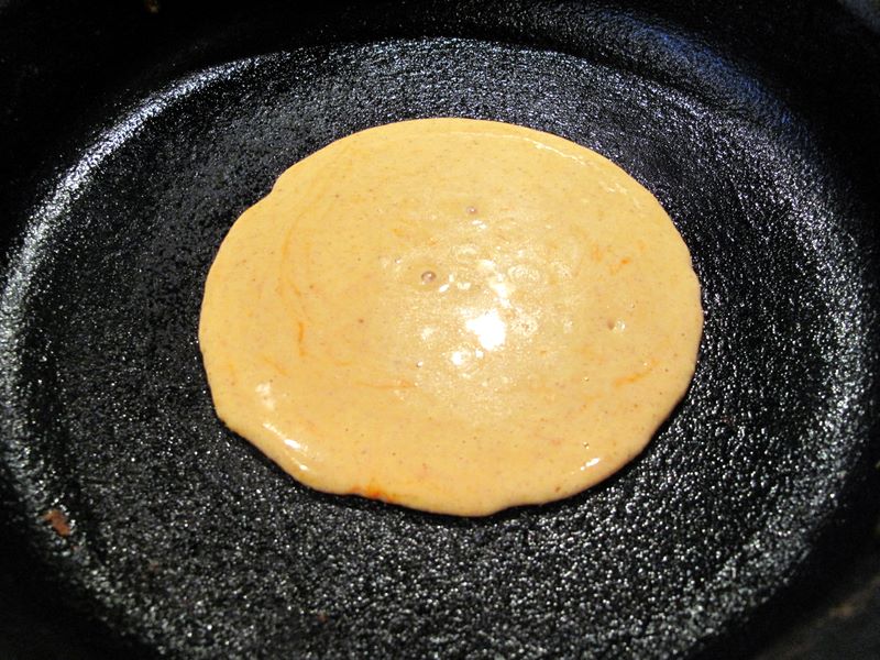 Trader Joe's Pumpkin Pancake and Waffle mix cooking