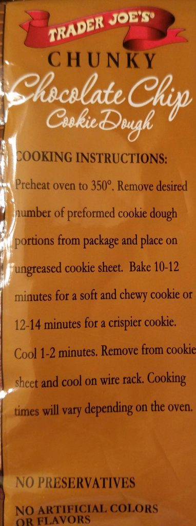 trader joes chunky chocolate chip instructions