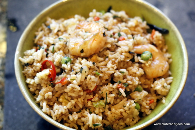 Trader Joes Thai Shrimp Fried Rice in a bowl