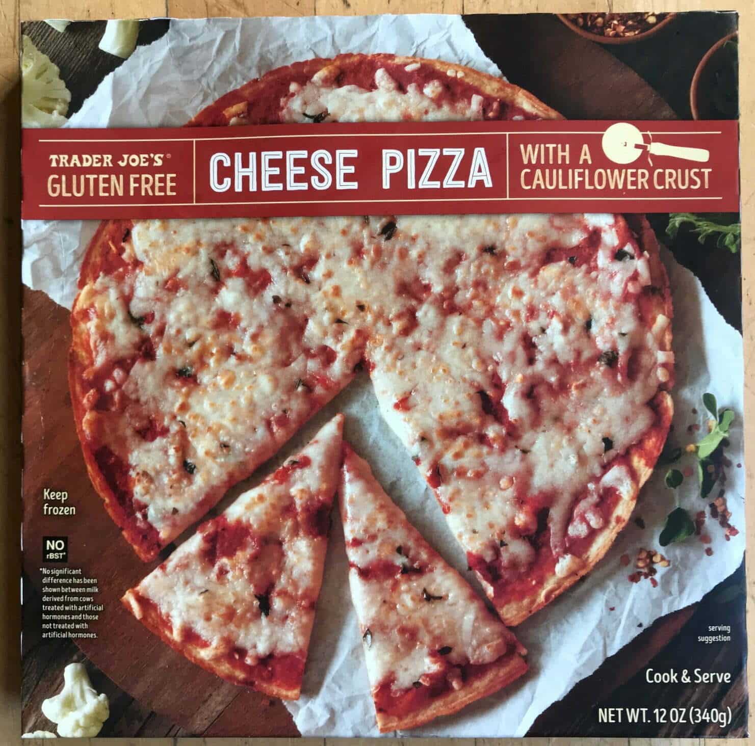 Trader Joes Gluten Free Cheese Pizza Cauliflower crust