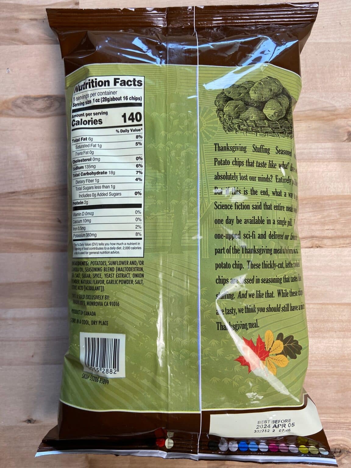 Trader Joe’s Turkey and Stuffing Seasoned Kettle Chips Review Club