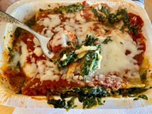 Cooked Trader Joe's Spinach Lasagna