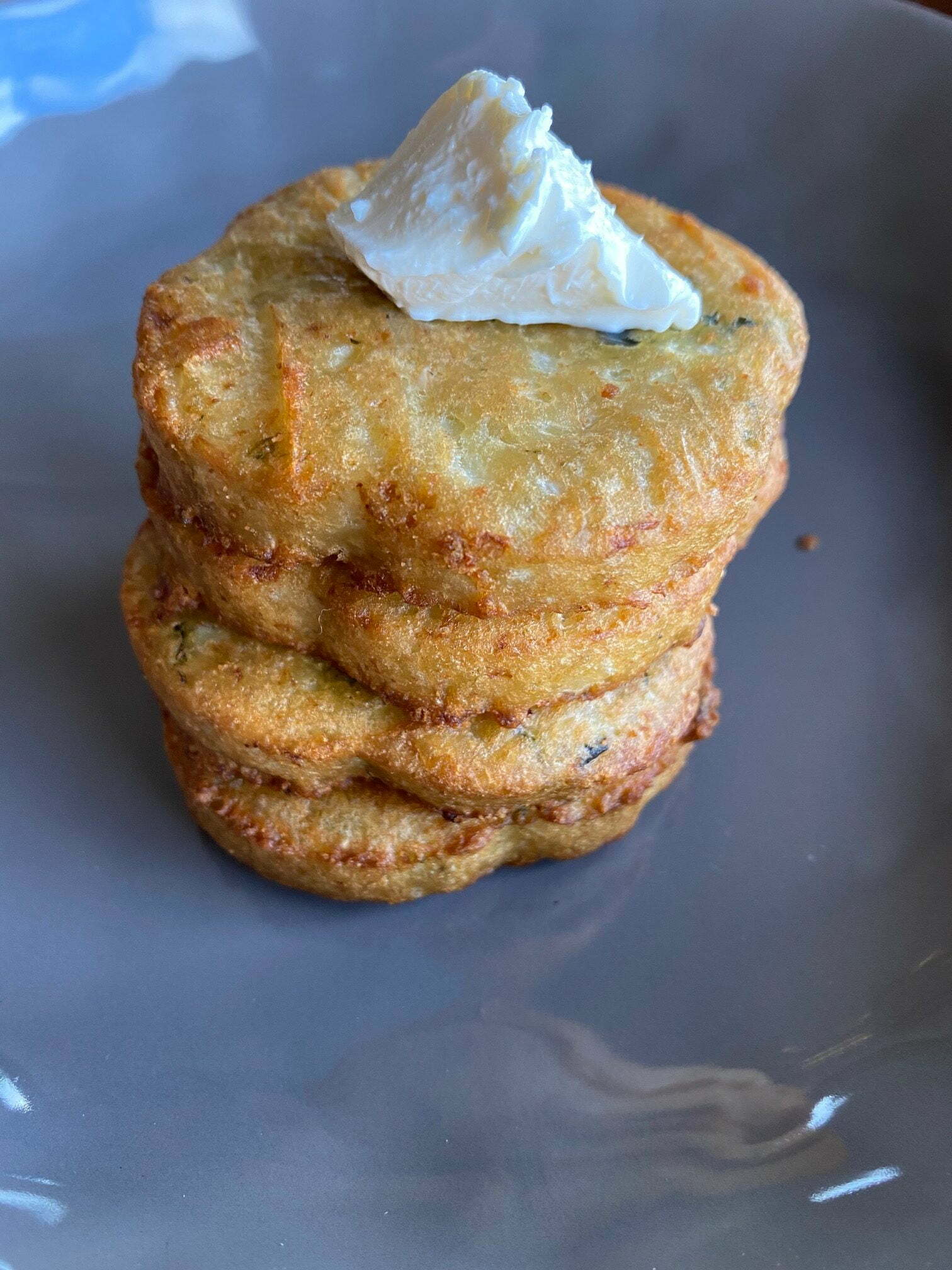 Trader Joe's cauliflower latke pancakes