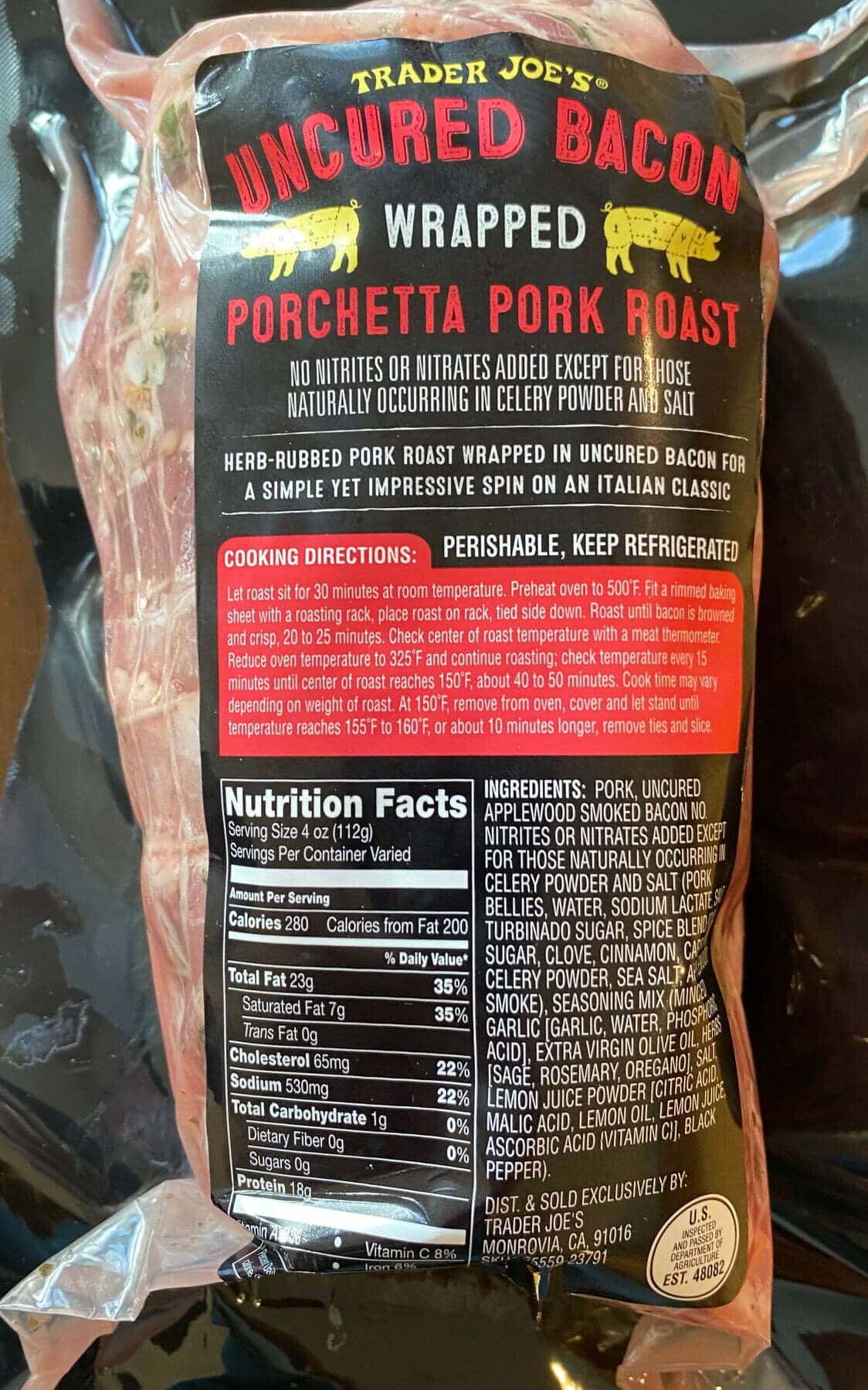 Trader Joe's Bacon Wrapped Porchetta Roast