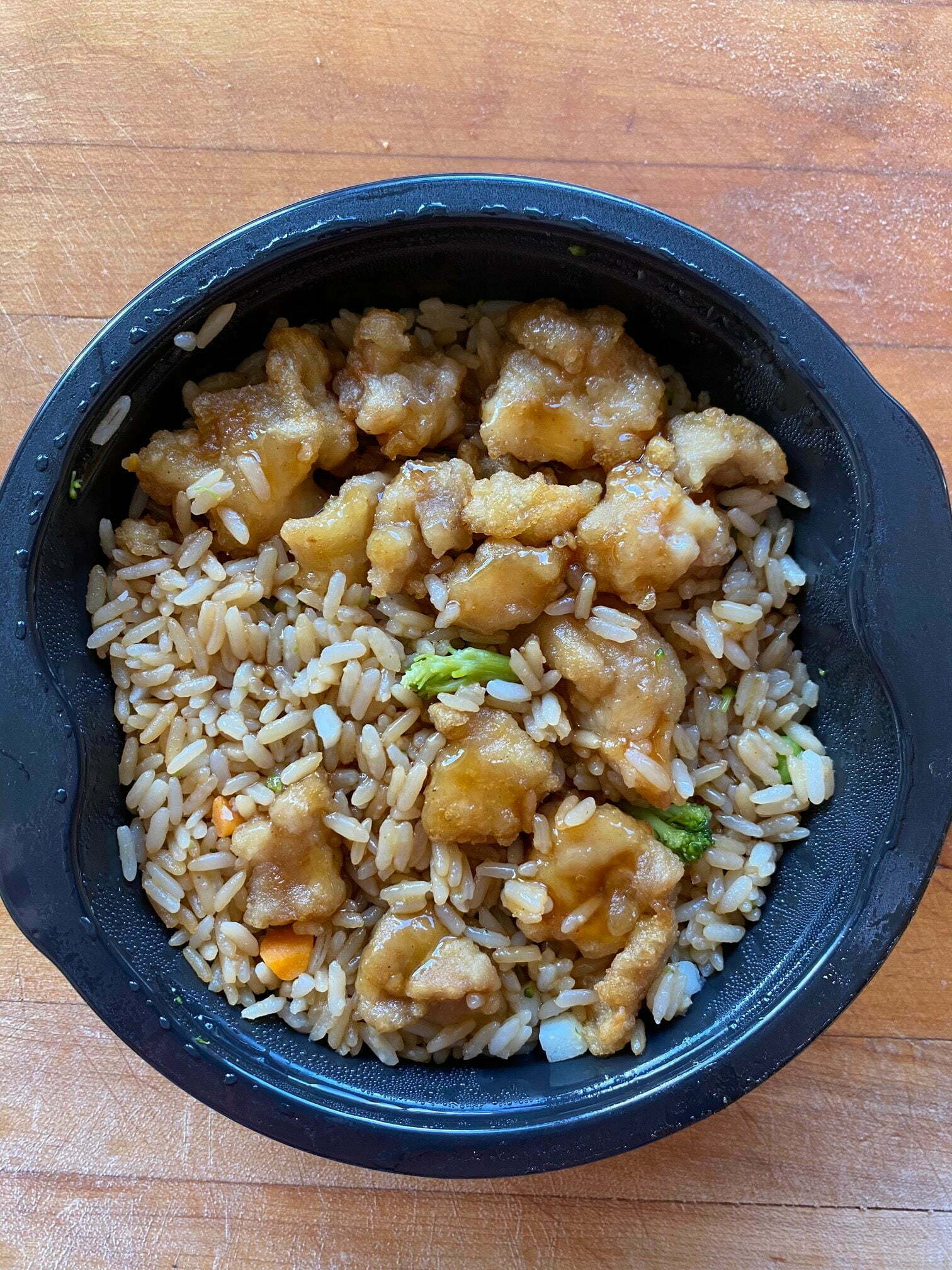 Trader Joe's Mandarin Frozen Chicken Bowl cooked