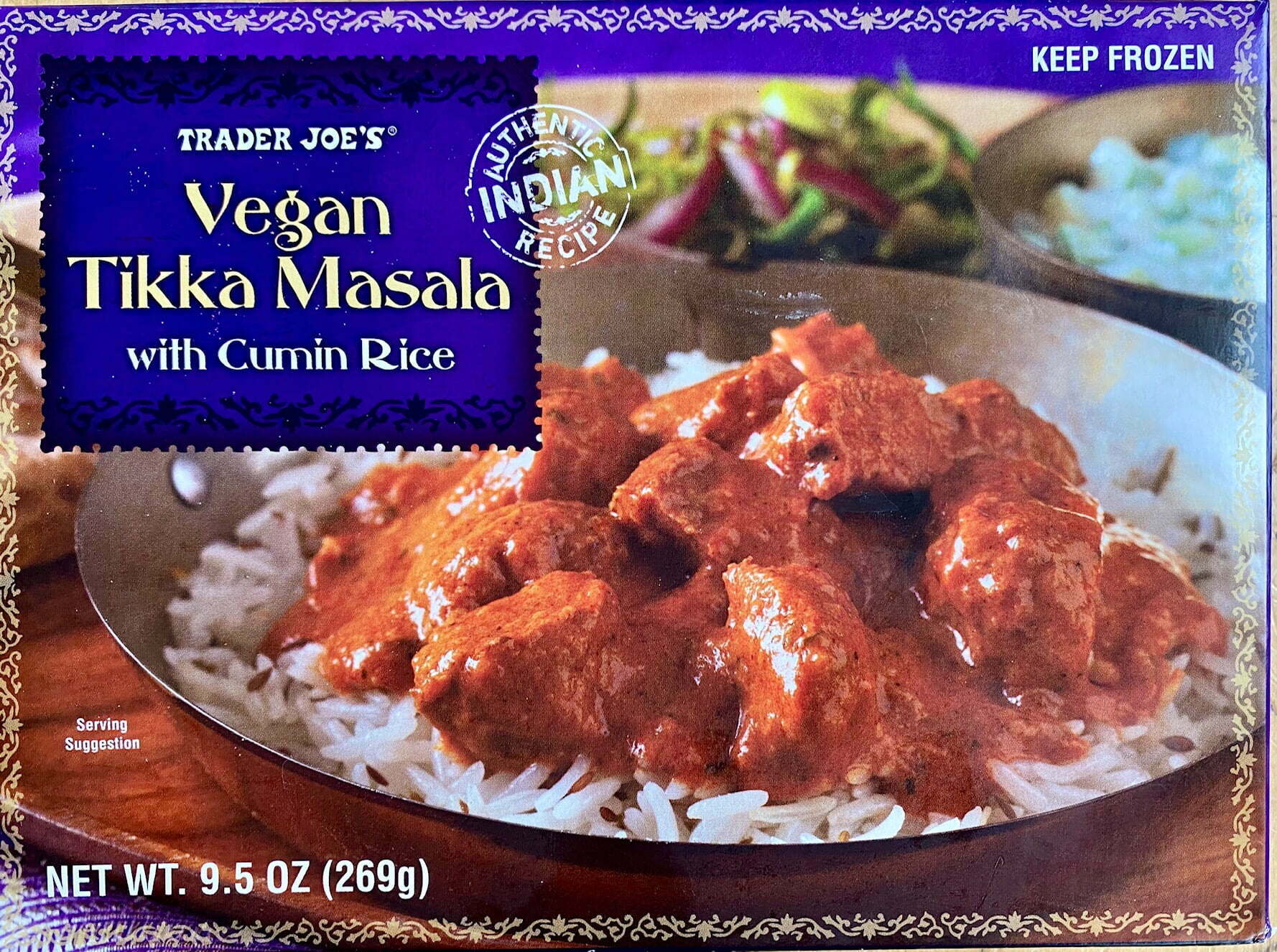 Trader Joes Vegan Tikka Masala box