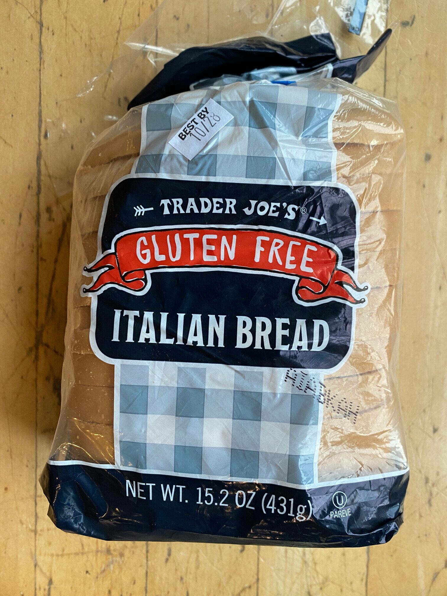 Trader Joe's Gluten Free Italian Bread bag