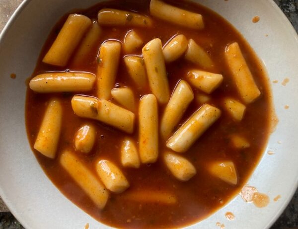 Finished Cooking Tteokbokki Trader Joe's