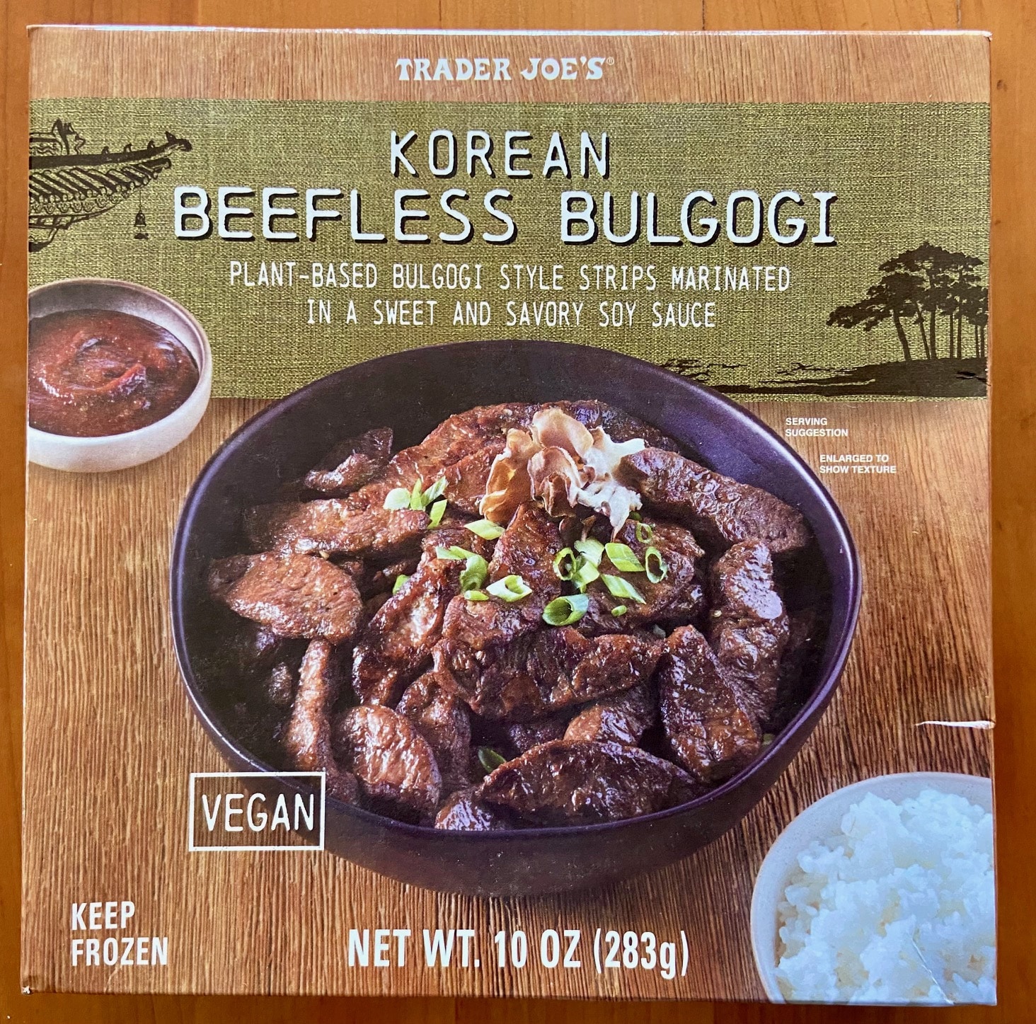 Trader Joe's Vegan Beefless Bulgogi box