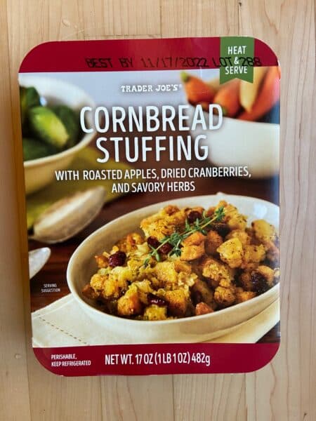 Trader Joe's Heat and Serve Cornbread Stuffing