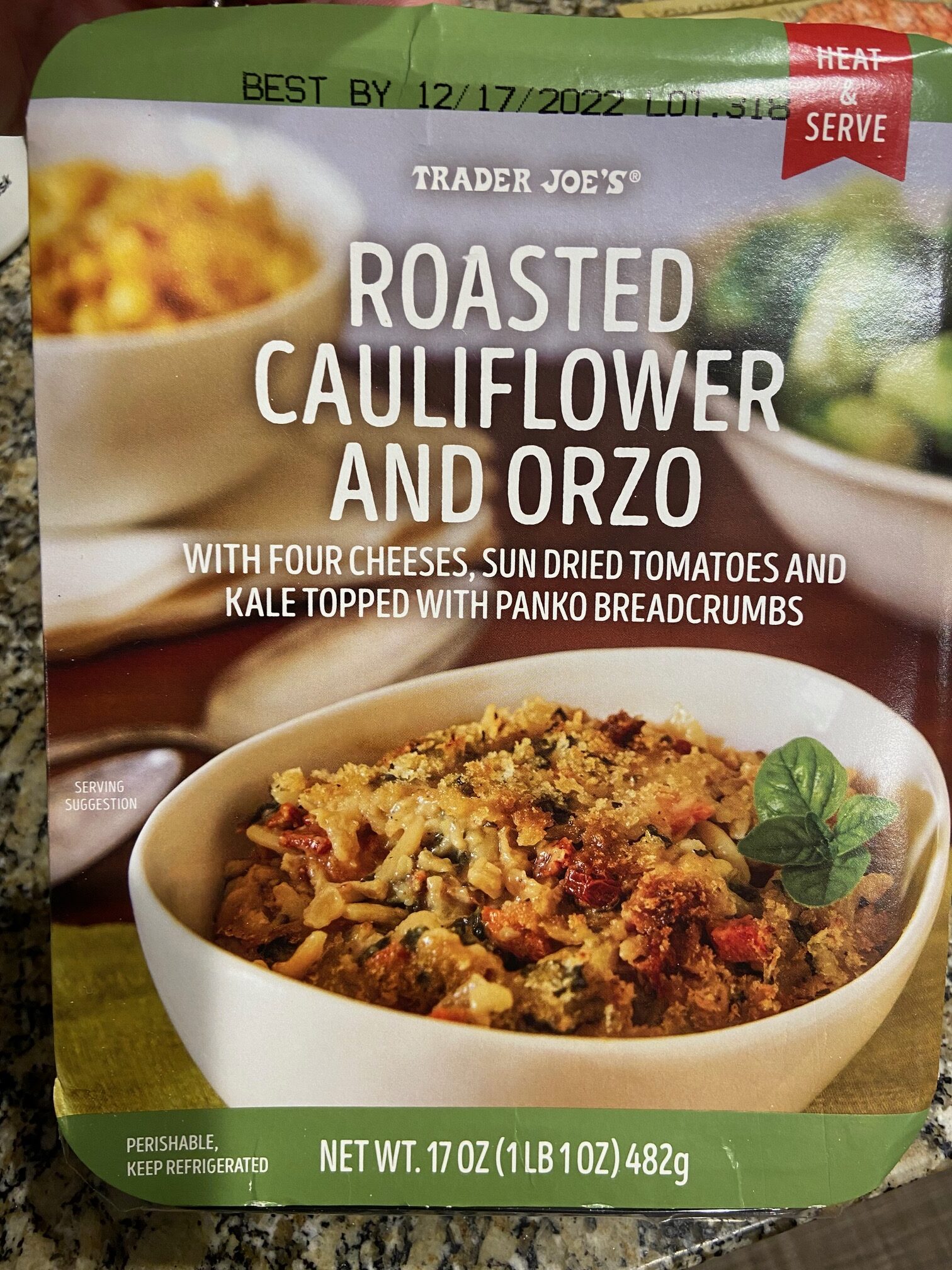 Trader Joe's Cauliflower Orza Cheese dish