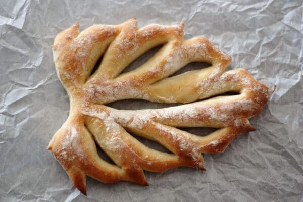 Traditional Fougasse shape in France