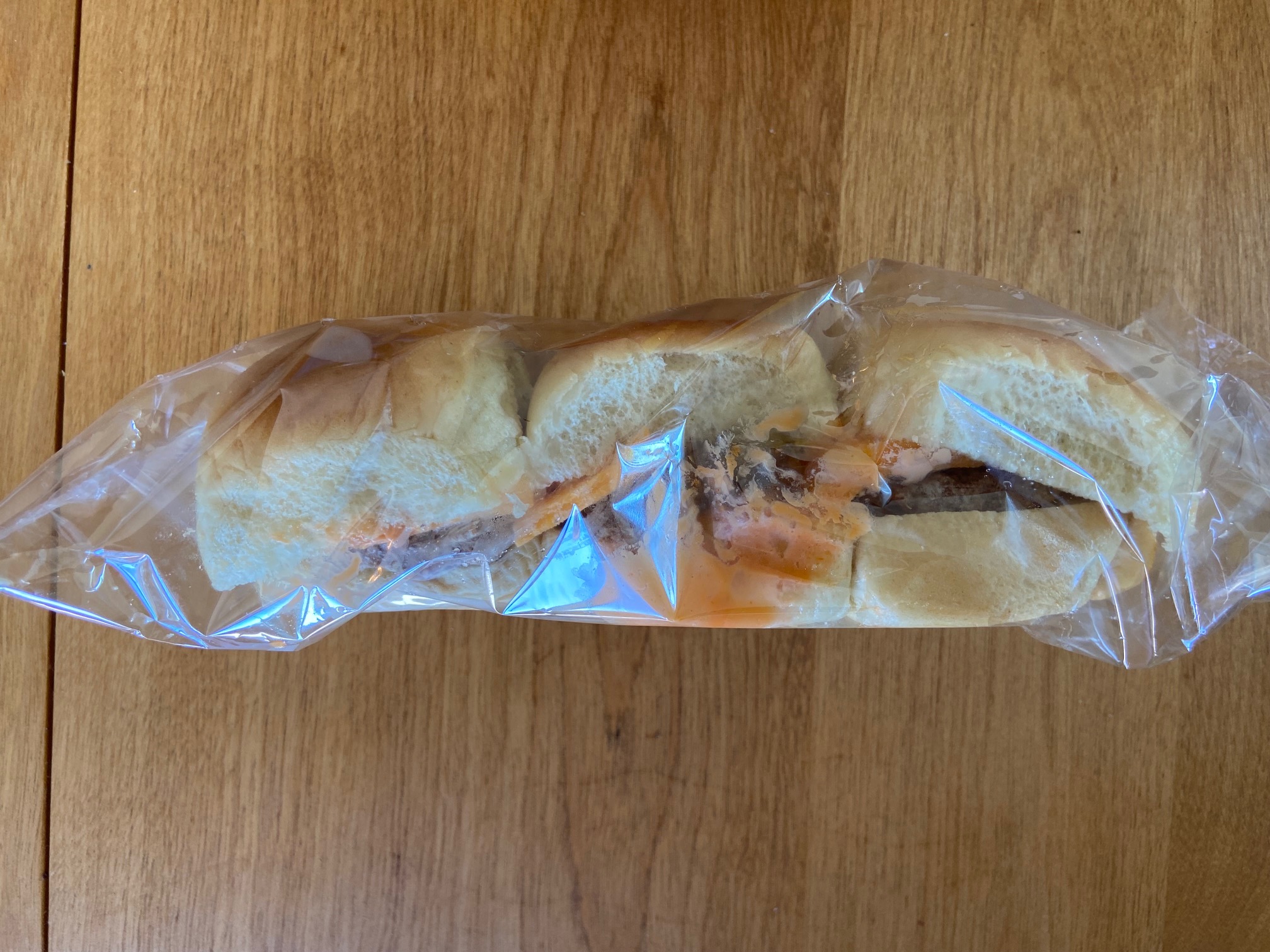 Trader Joe's mini cheeseburgers from the box