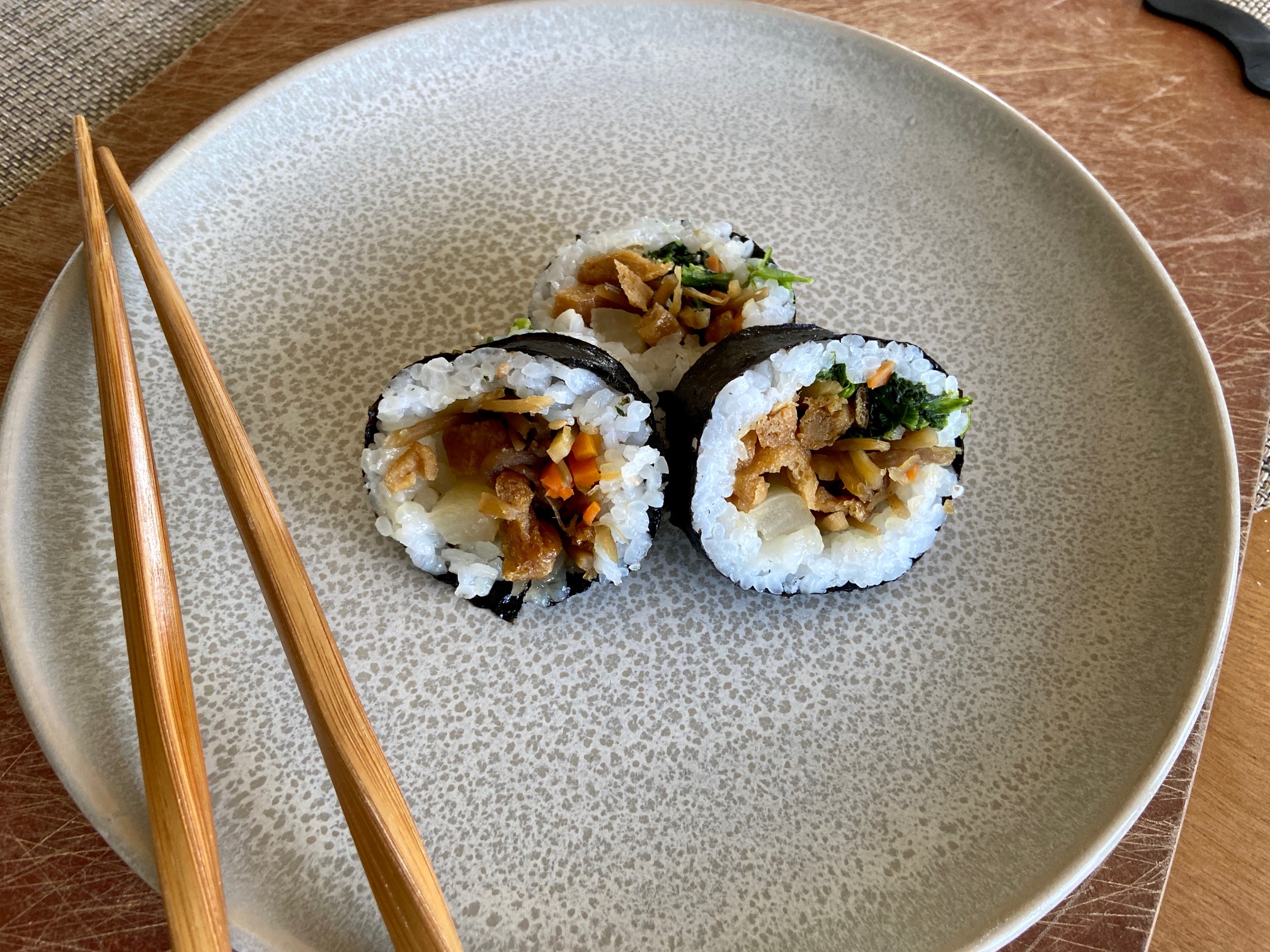 Trader Joe's Kimbap on a plate