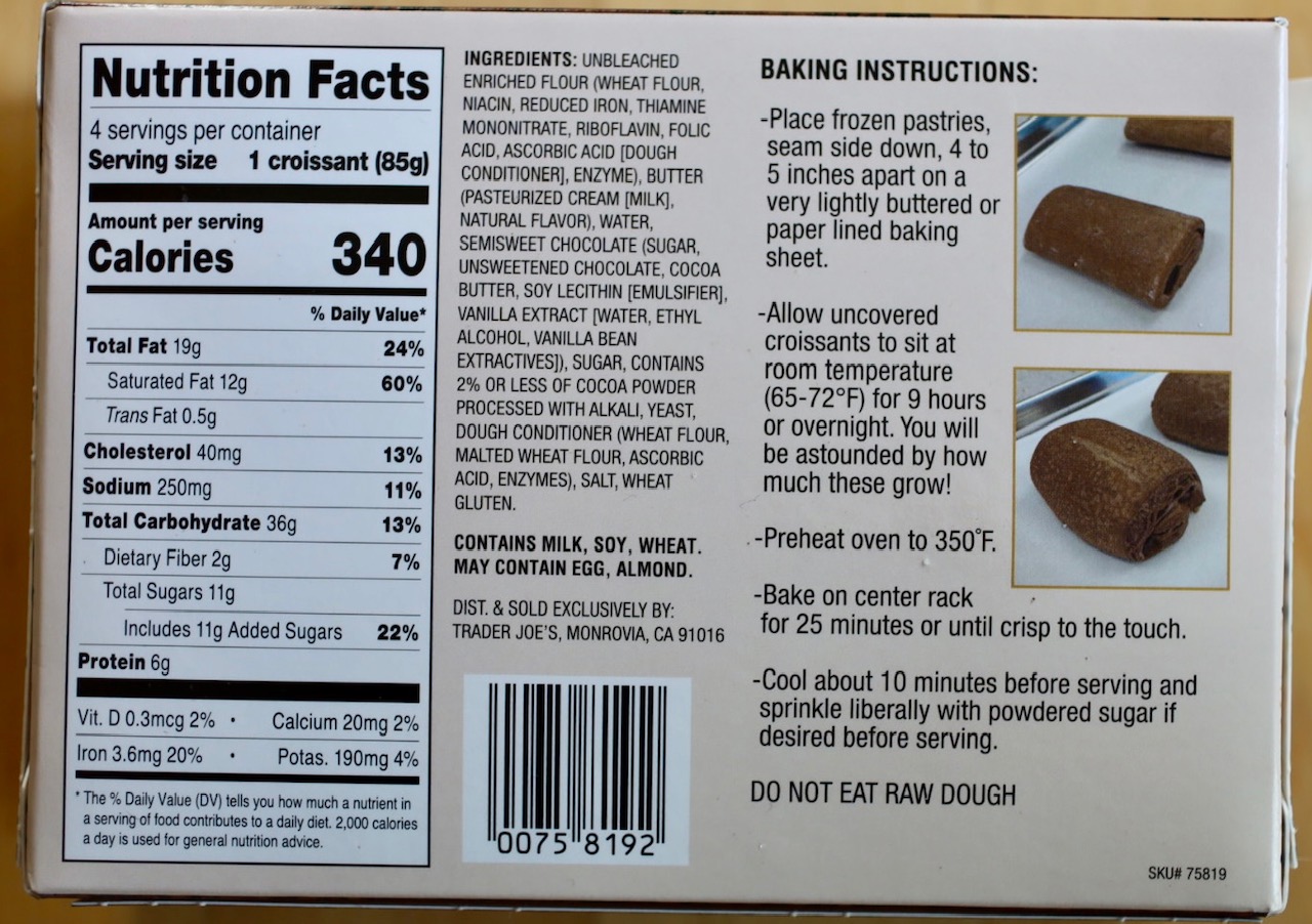 Trader Joe's Double Chocolate Croissants back
