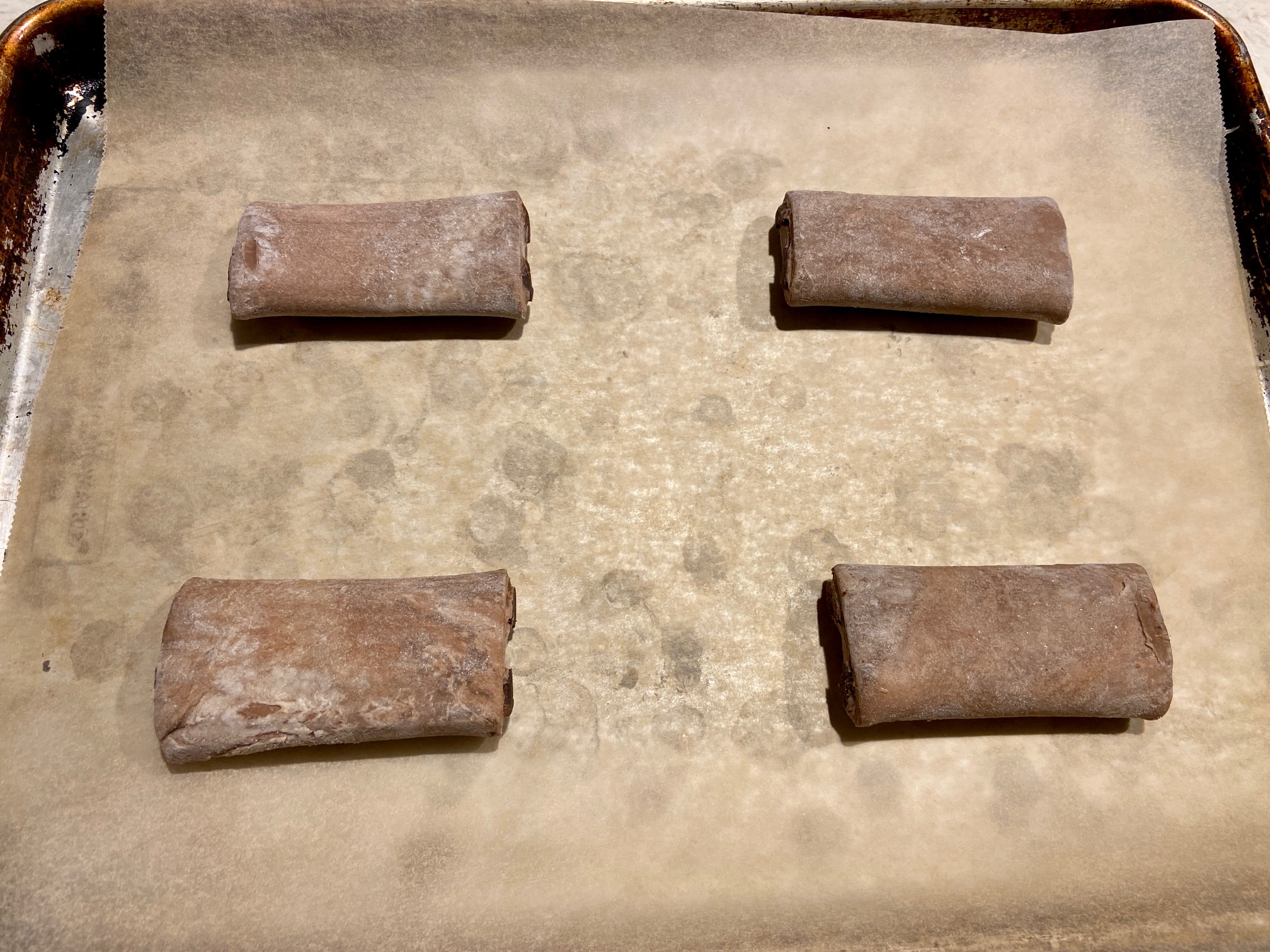 Trader Joe's Double Chocolate Croissants arranged