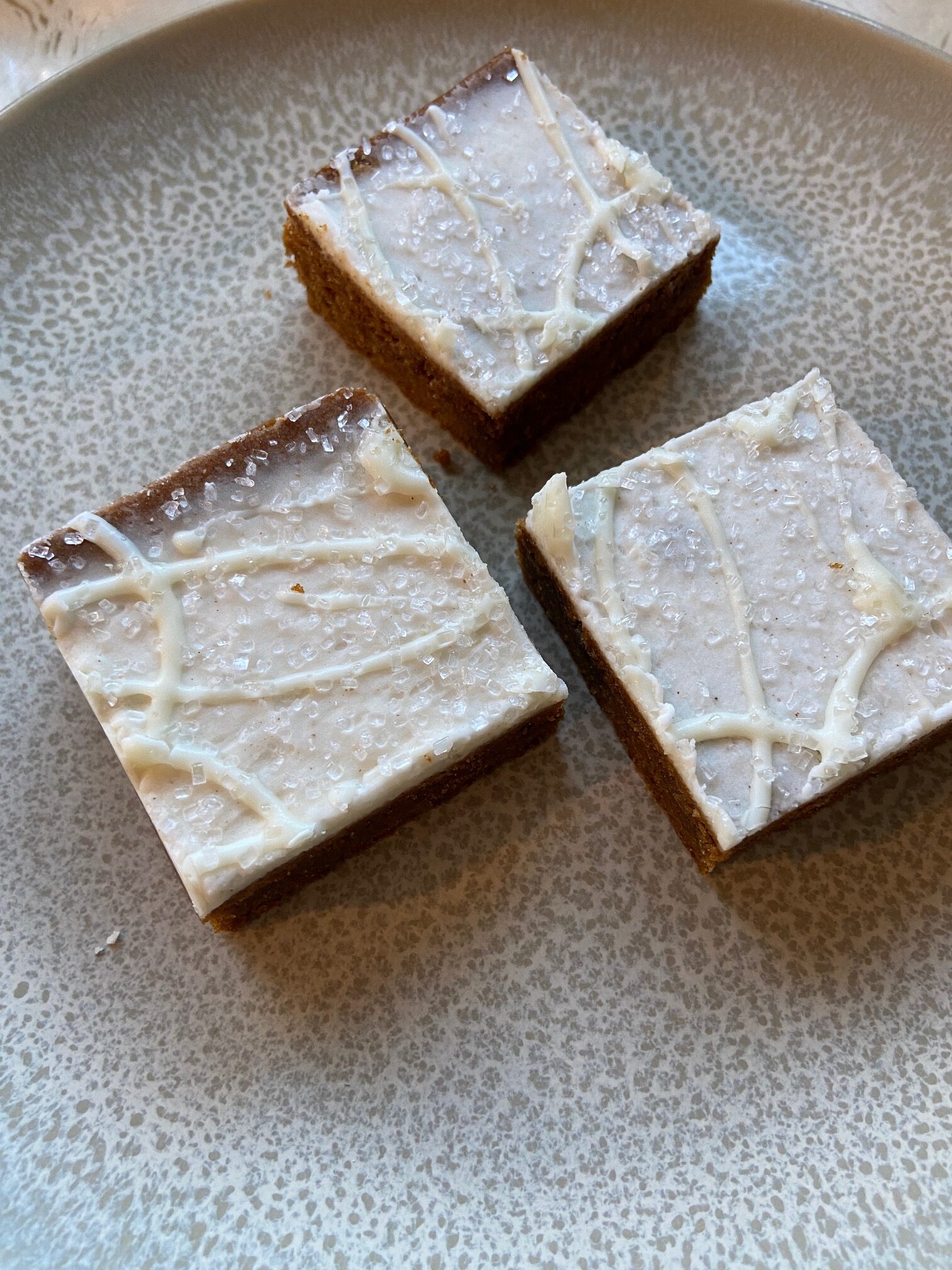 Trader Joe's Iced Gingerbread Squares plated