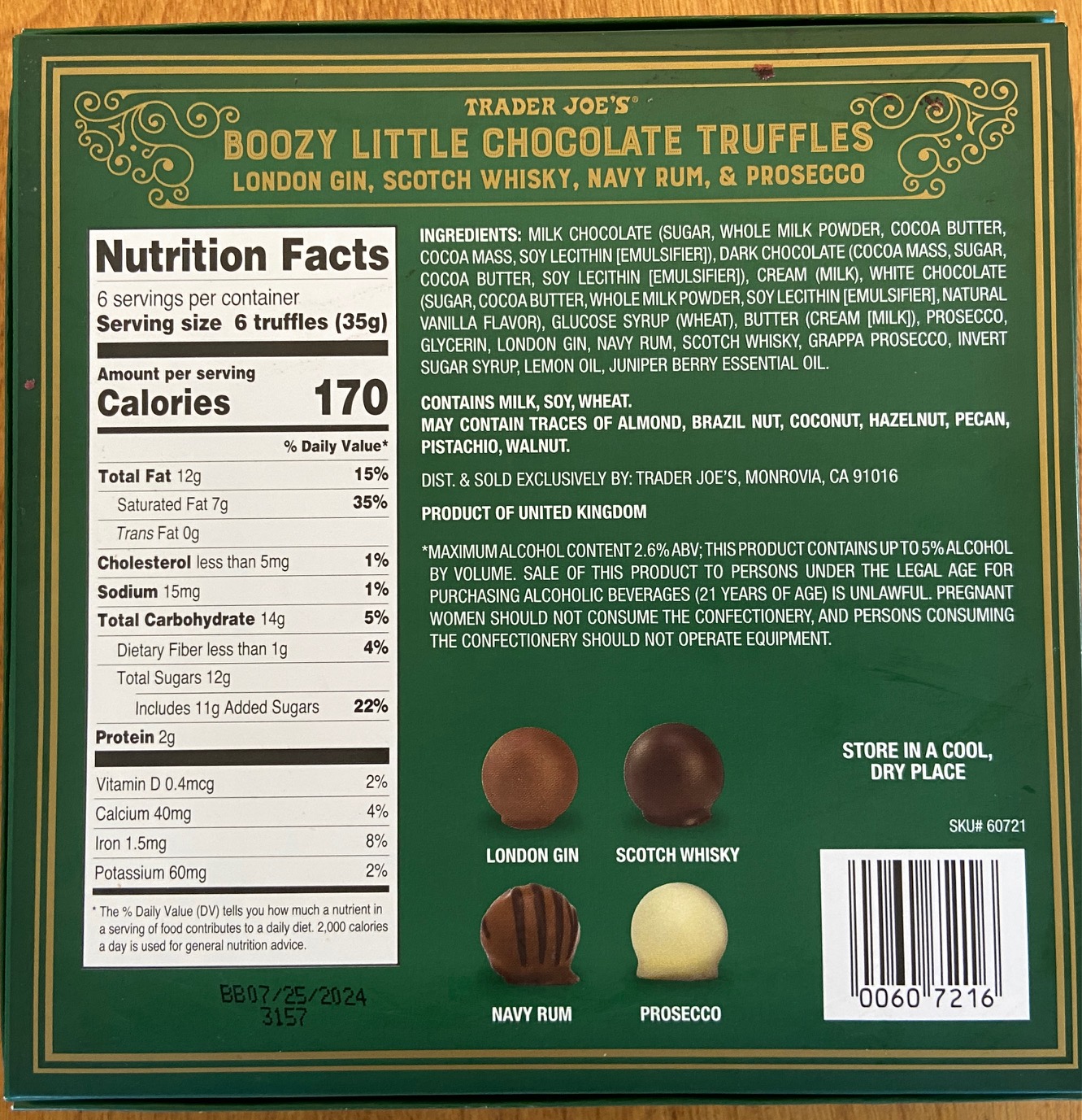 Trader Joe's An assortment of boozy little chocolate truffes