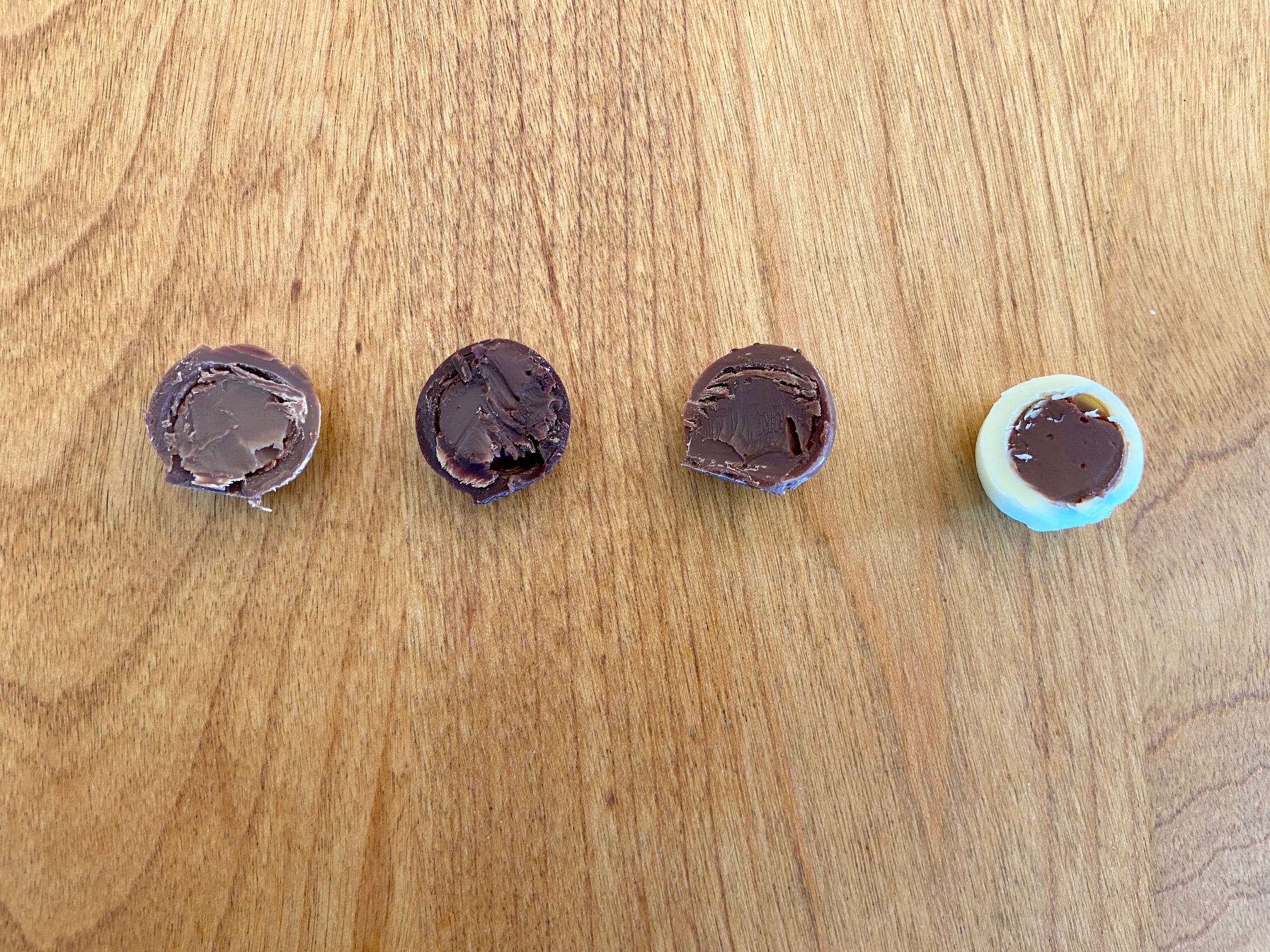 Trader Joe's An assortment of boozy little chocolate truffes all four
