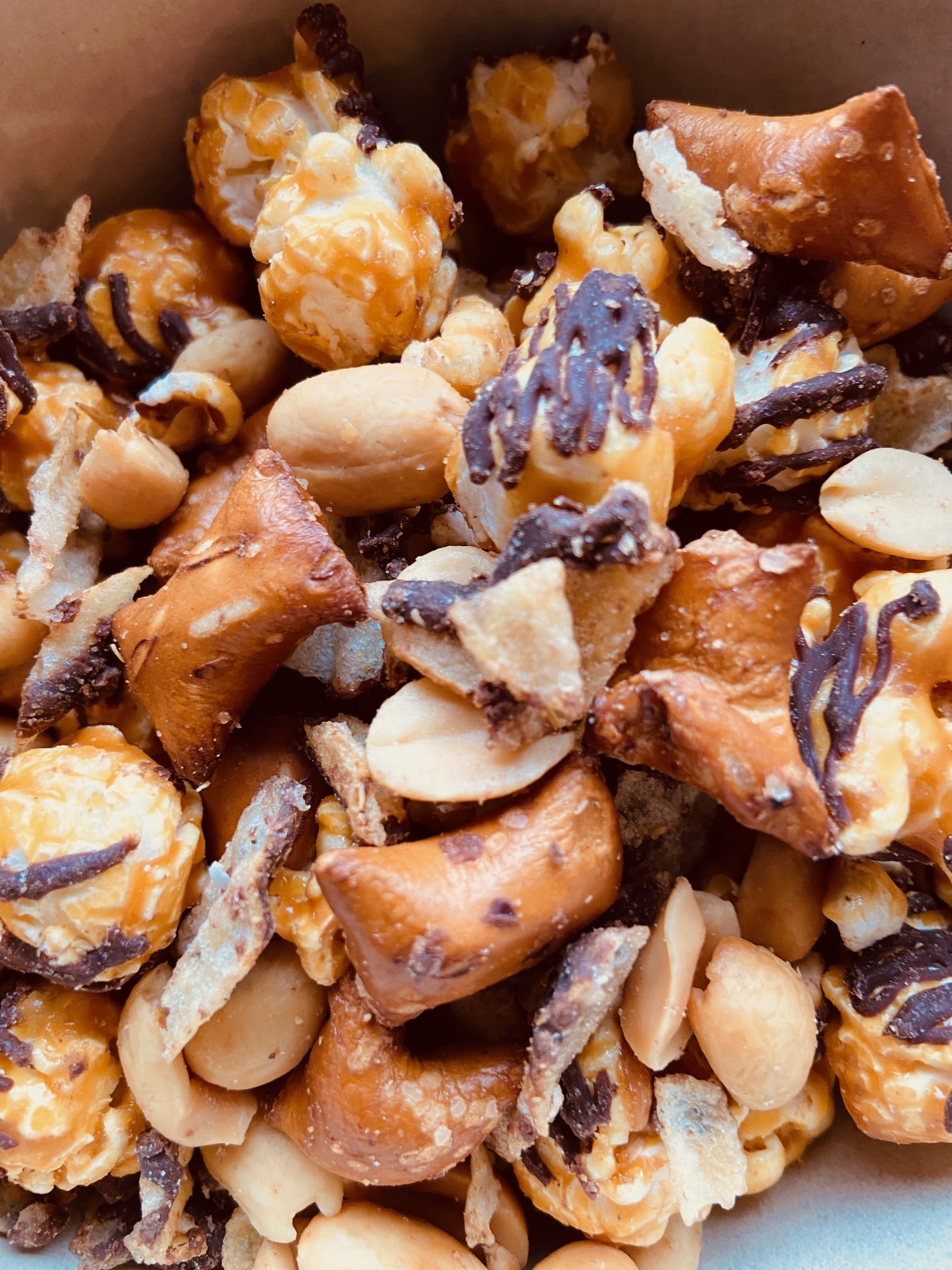 Trader Joe's Sweet and Salty Snack Mix bowl closeup