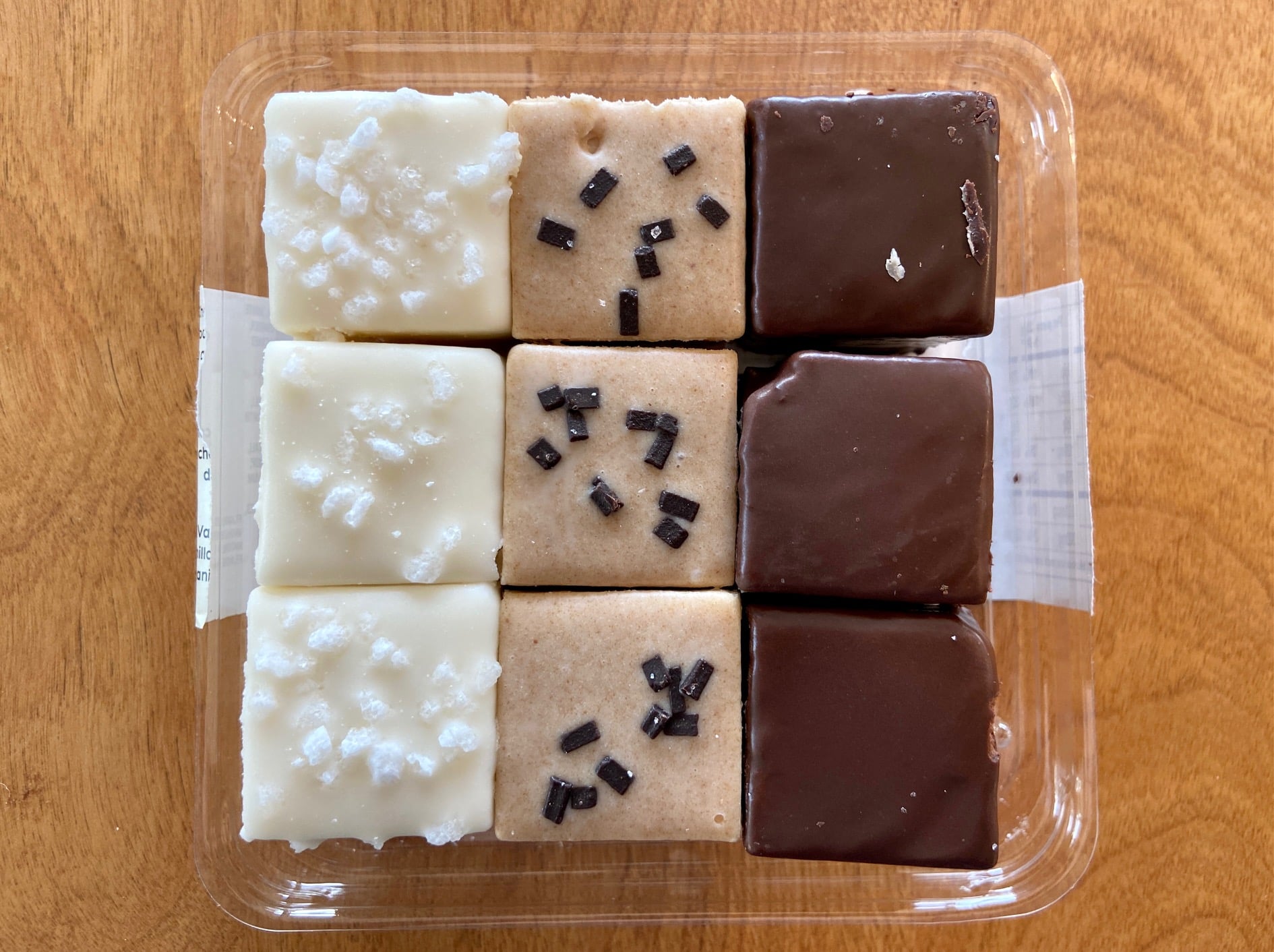 Trader Joe's Petit Fours Mousse Cakes in the box