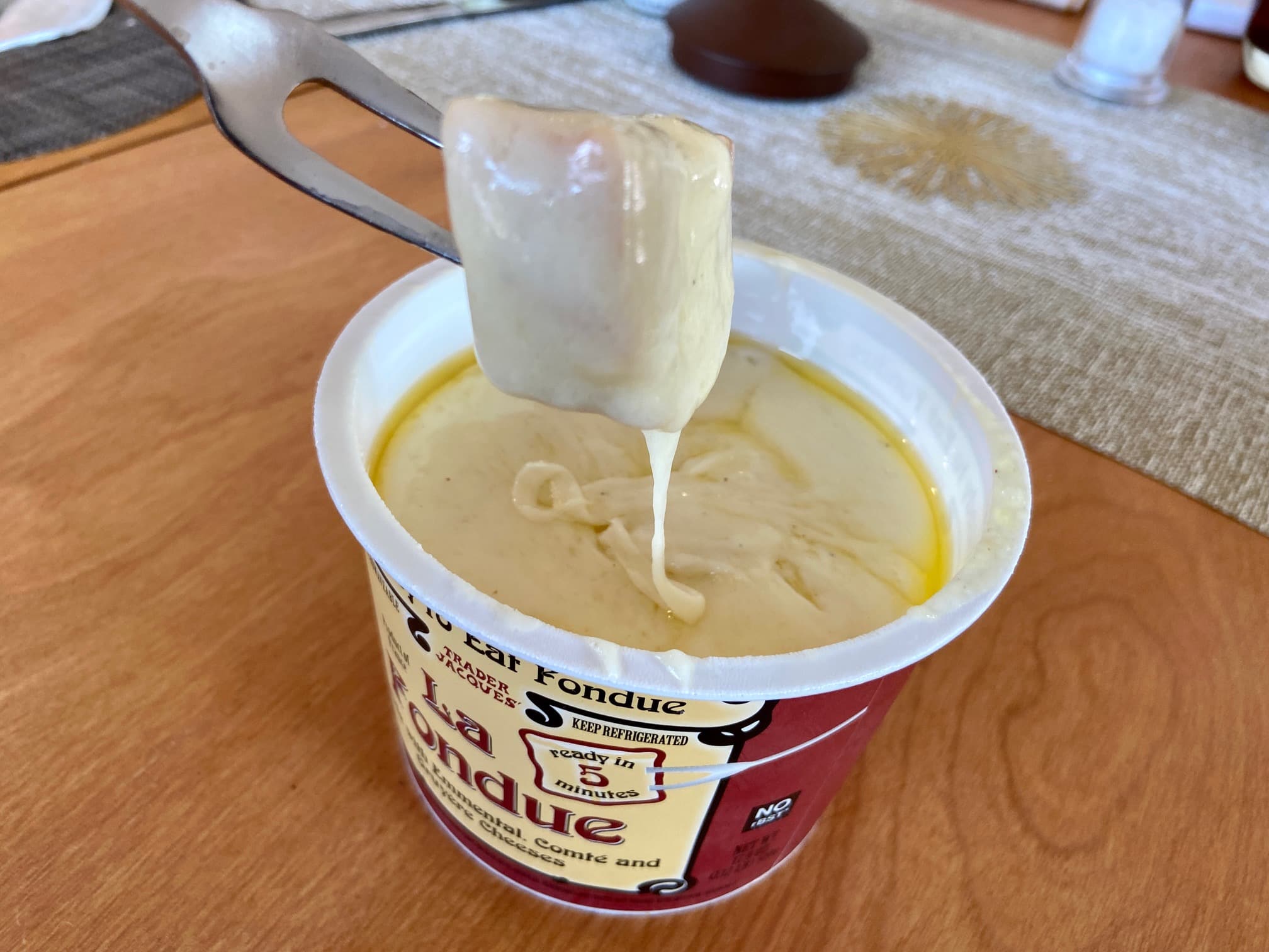 Trader Joe's La Fondue serving