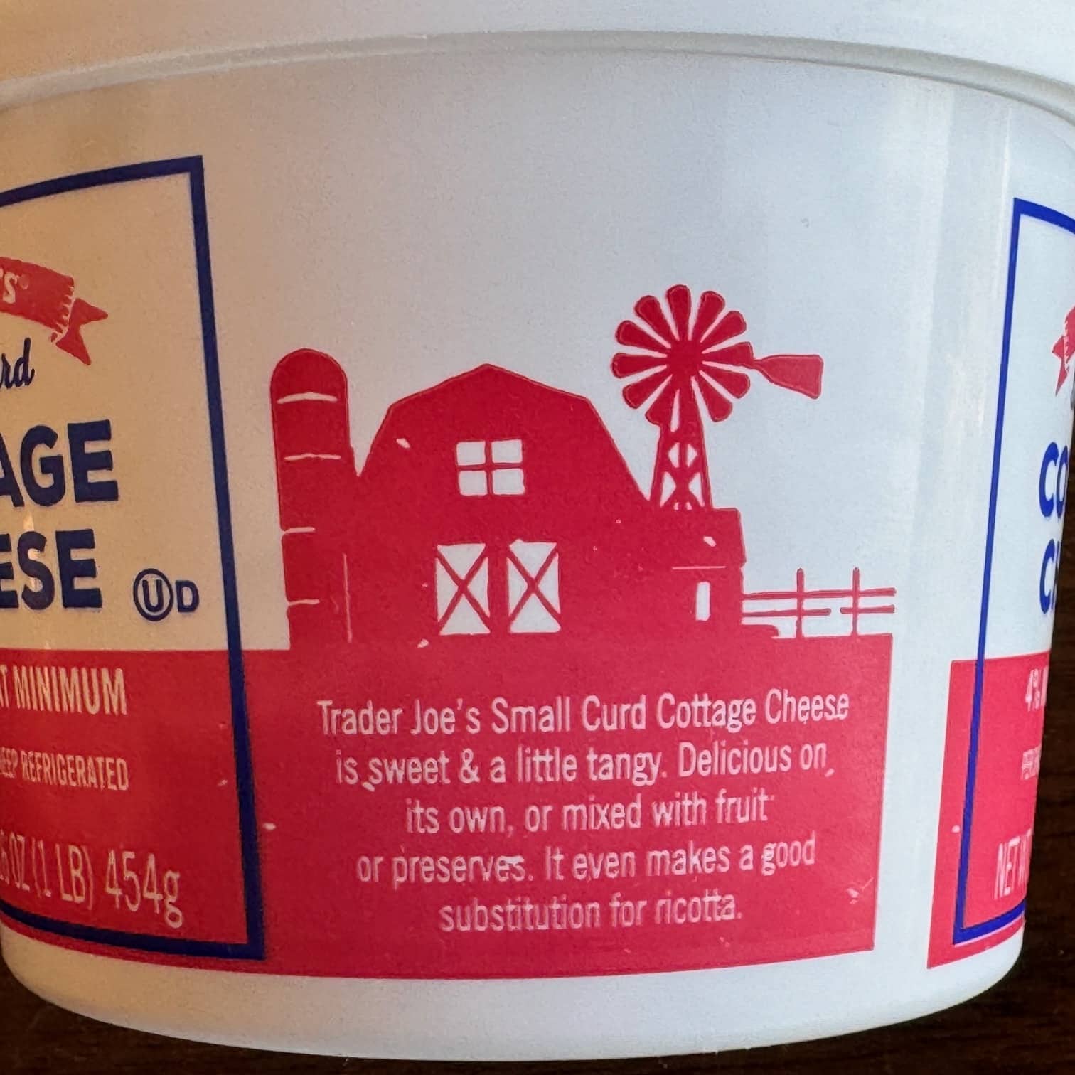 Trader Joe's' Small Curd Cottage Cheese side