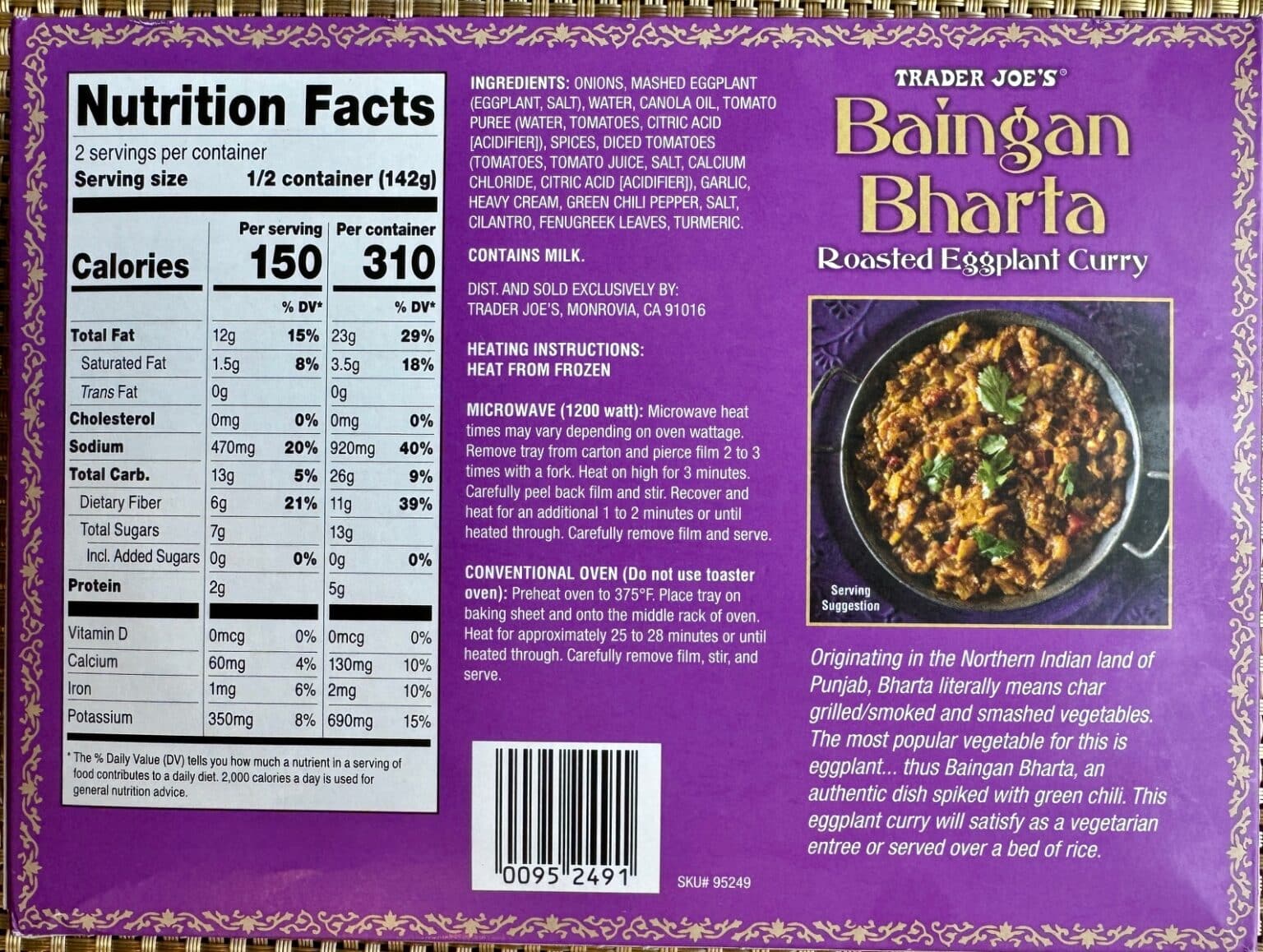 Trader Joe’s Baingan Bharta Review Club Trader Joe's