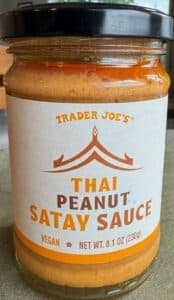 Trader Joe's Peanut Satay Sauce in the jar