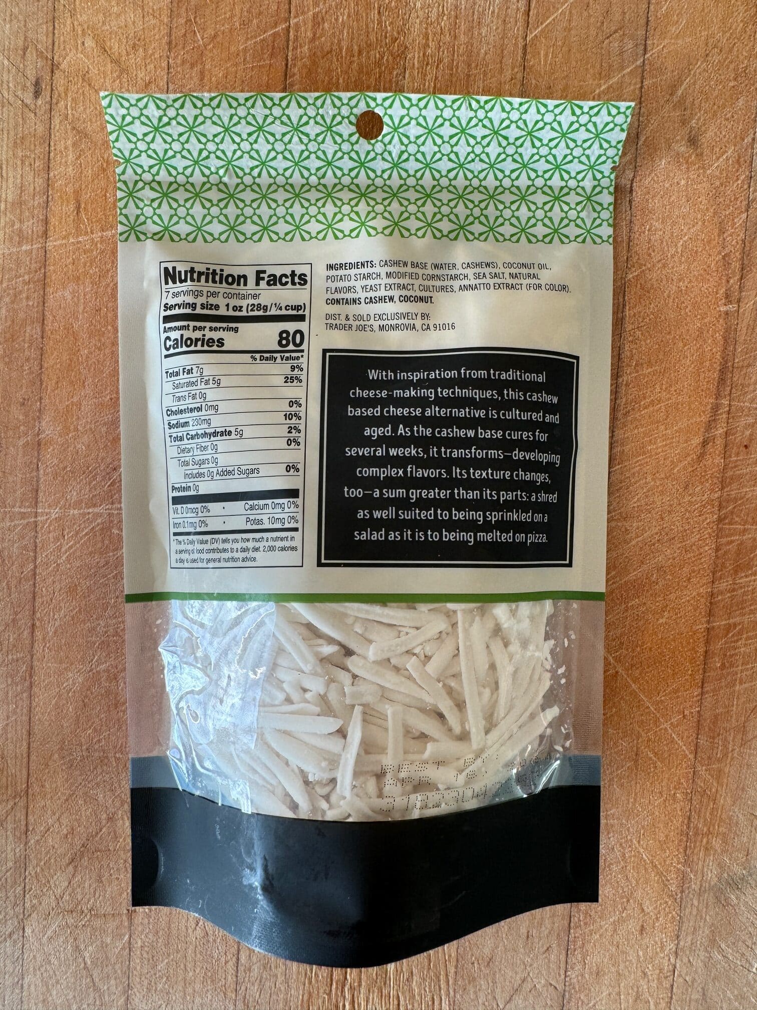 Trader Joe's Vegan Mozzarella Style Shreds