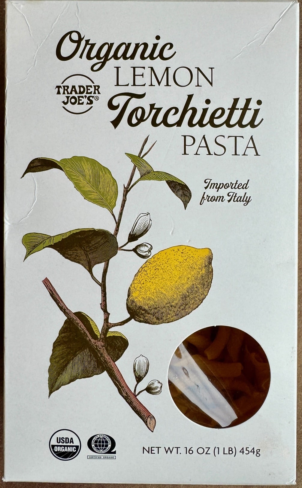 Trader Joe's Lemon Torchietti box