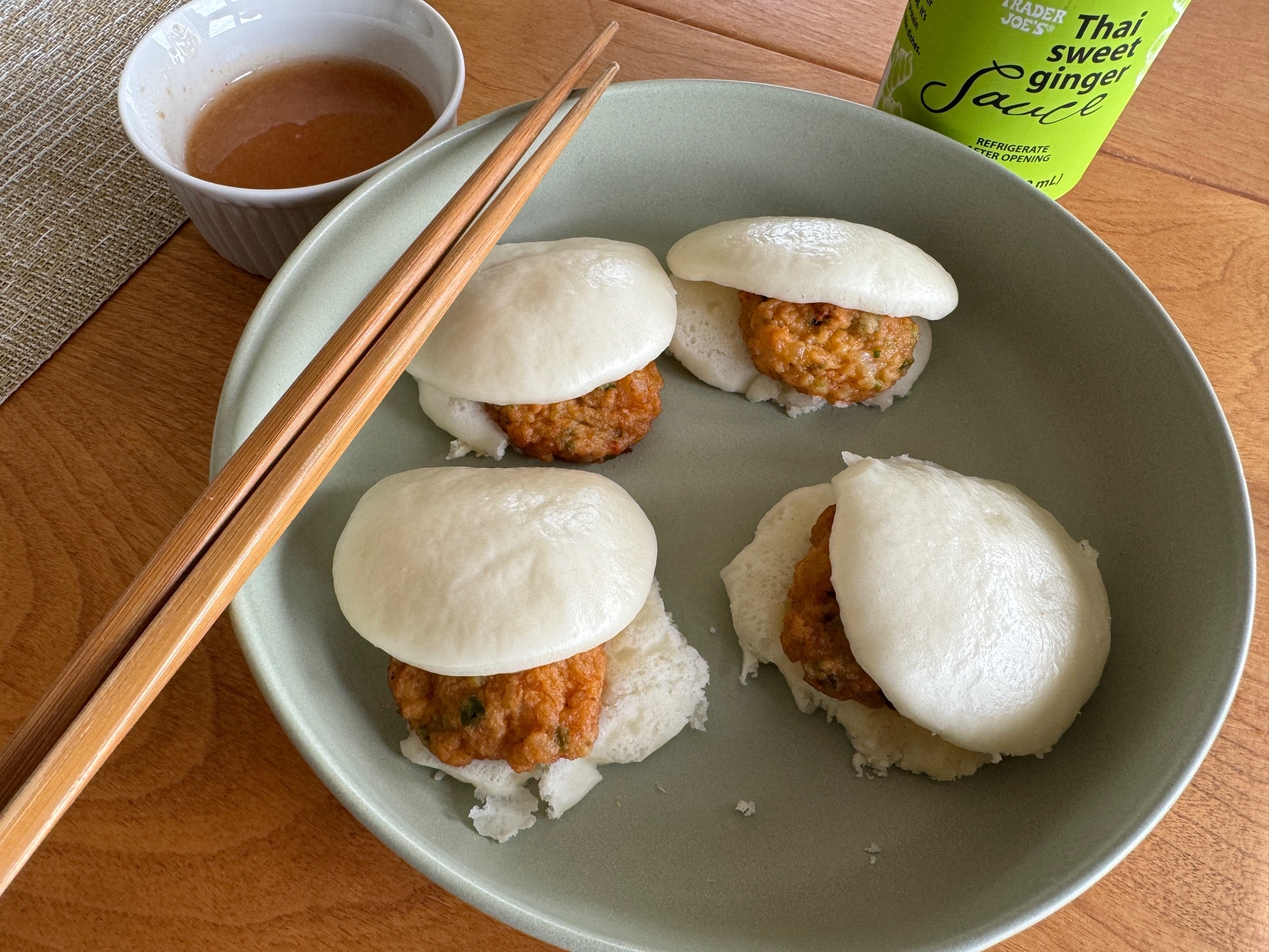 Trader Joe's Mini Shrimp Bao ready to eat