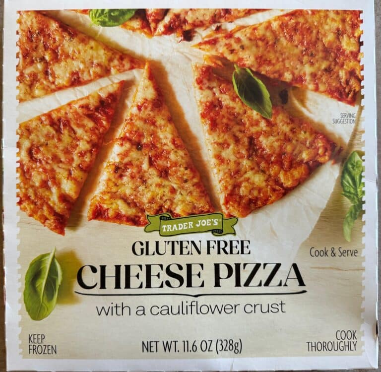 Trader Joe's Gluten Free Cheese Pizza with a Cauliflower crust