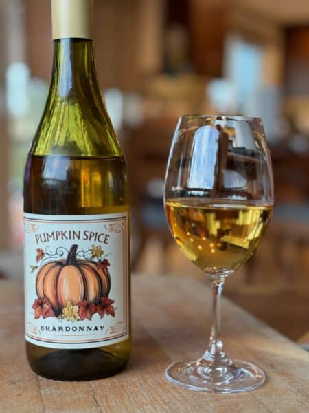 Trader Joe's Pumpkin Spice Chardonnay wine