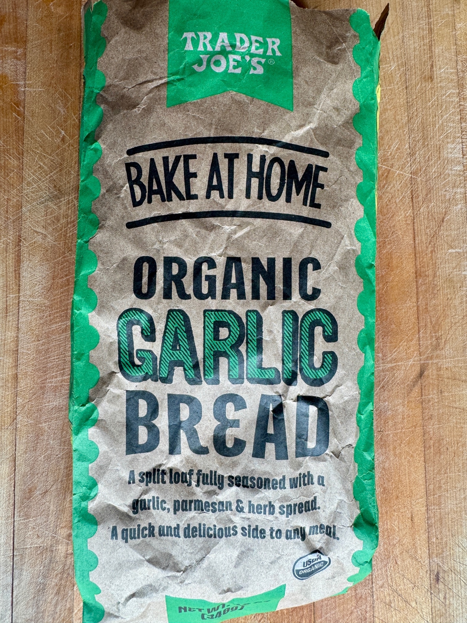 Trader Joe's Organic Garlic Bread