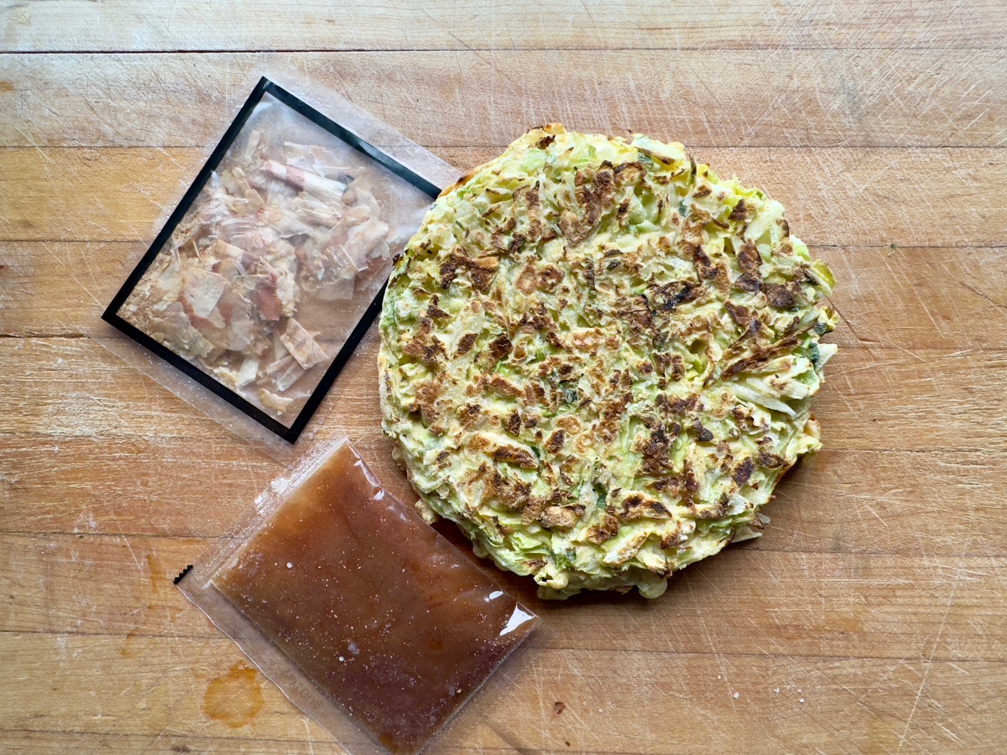Trader Joe's Okonomiyaki in the bag