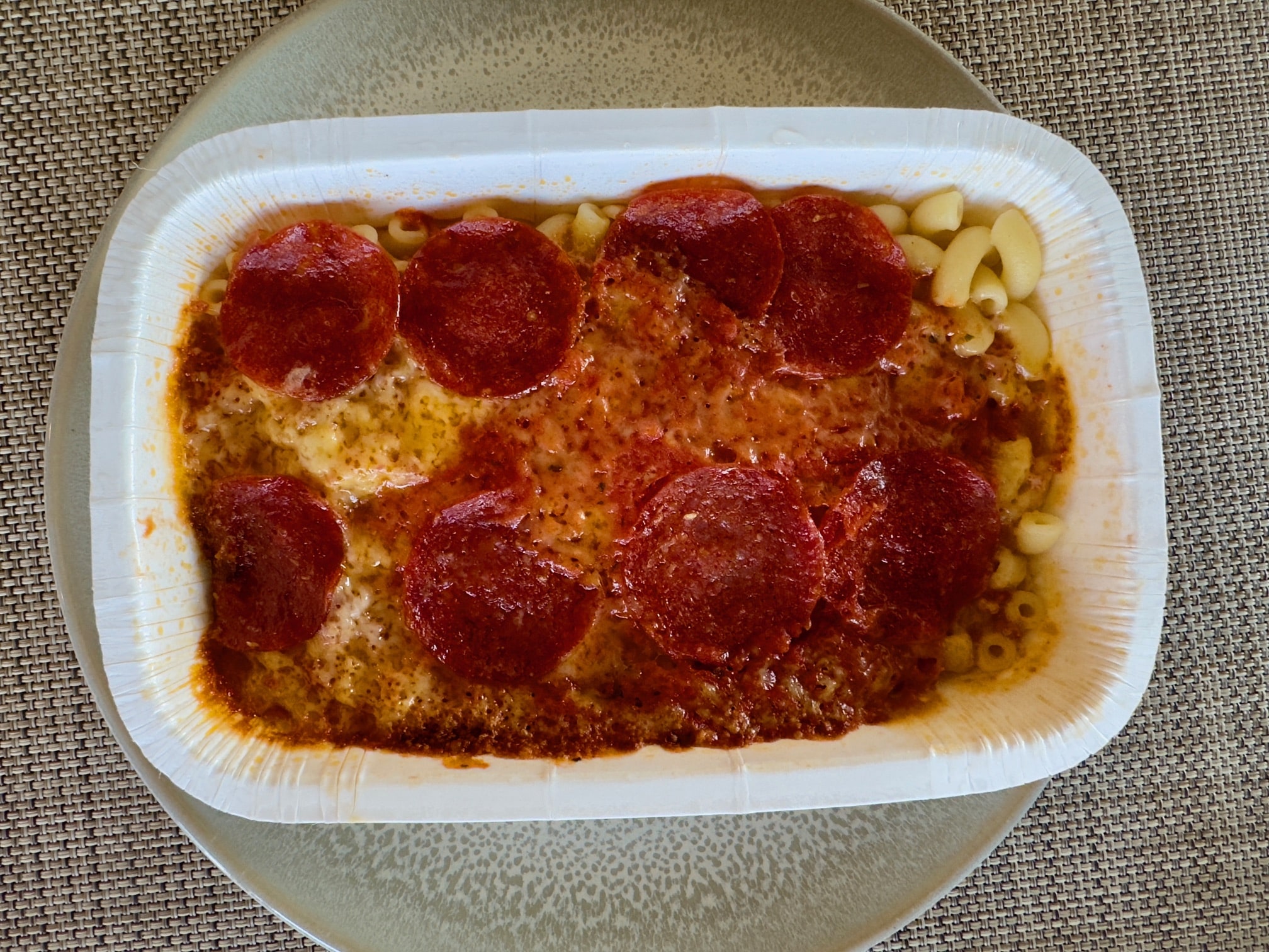 Trader Joe's Pepperoni Pizza Mac and Cheese  cooked