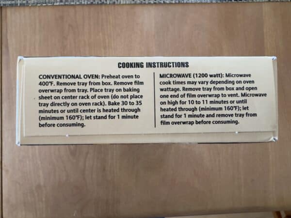 Trader Joe's Shepards Pie directions