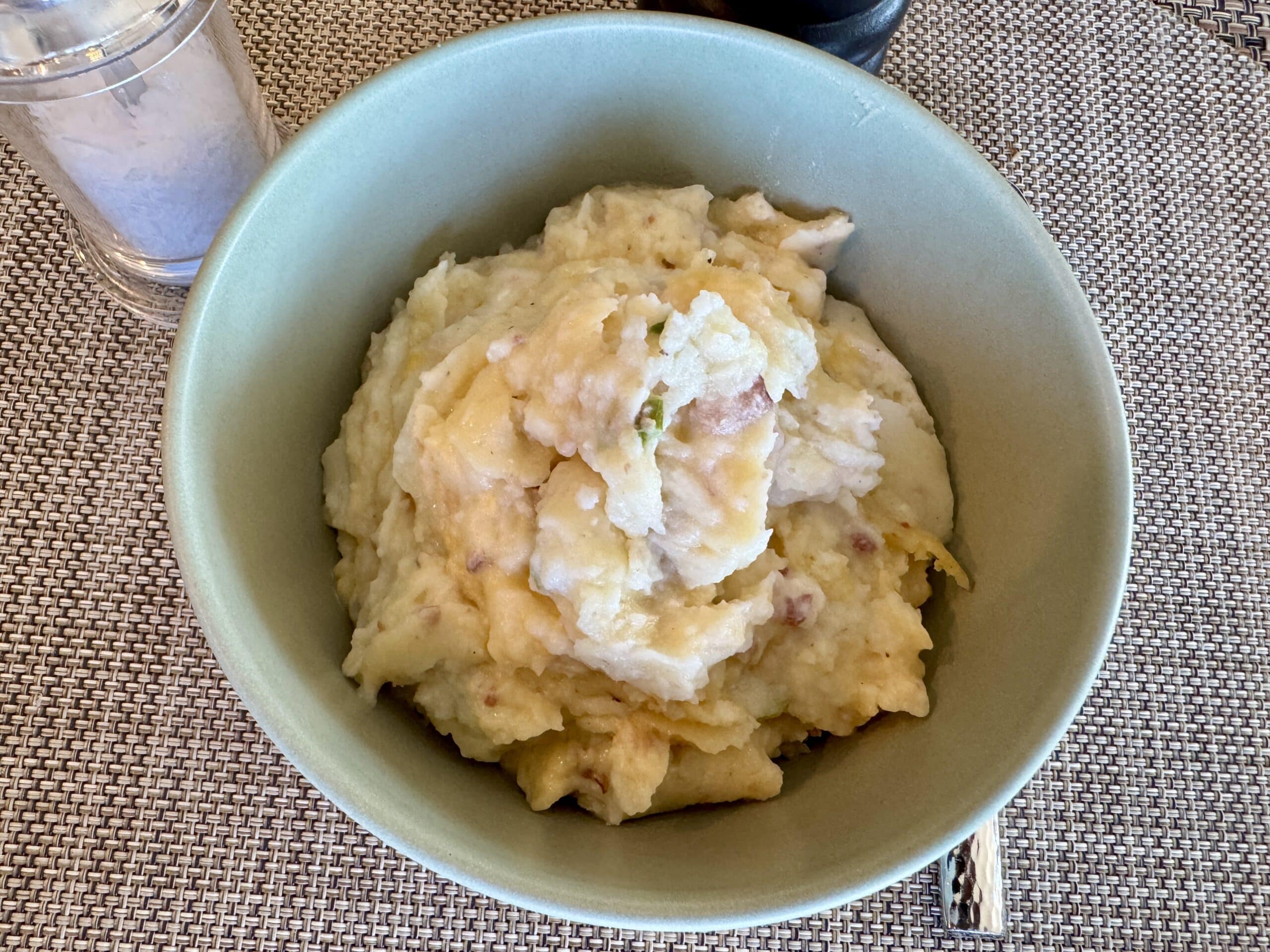Trader Joe's Loaded Mashed Potatoes in a bowl cooked