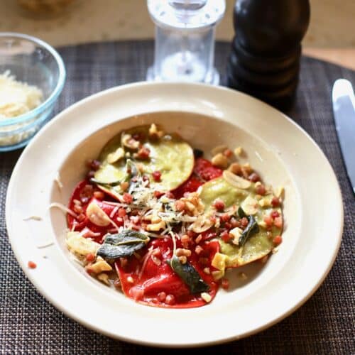 Trader Joe's Pasta Festiva ravioli with sage and walnuts