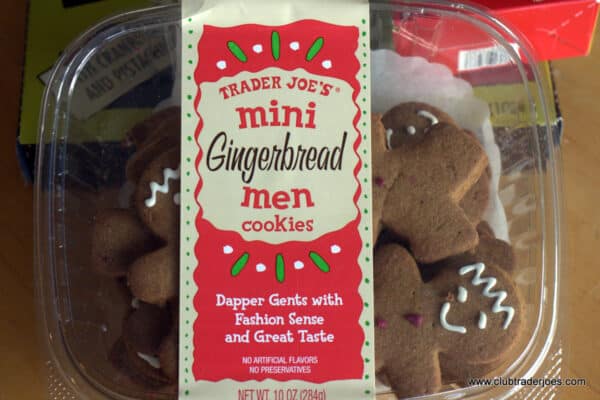 Package of Trader Joe's Mini Gingerbread Men Cookies