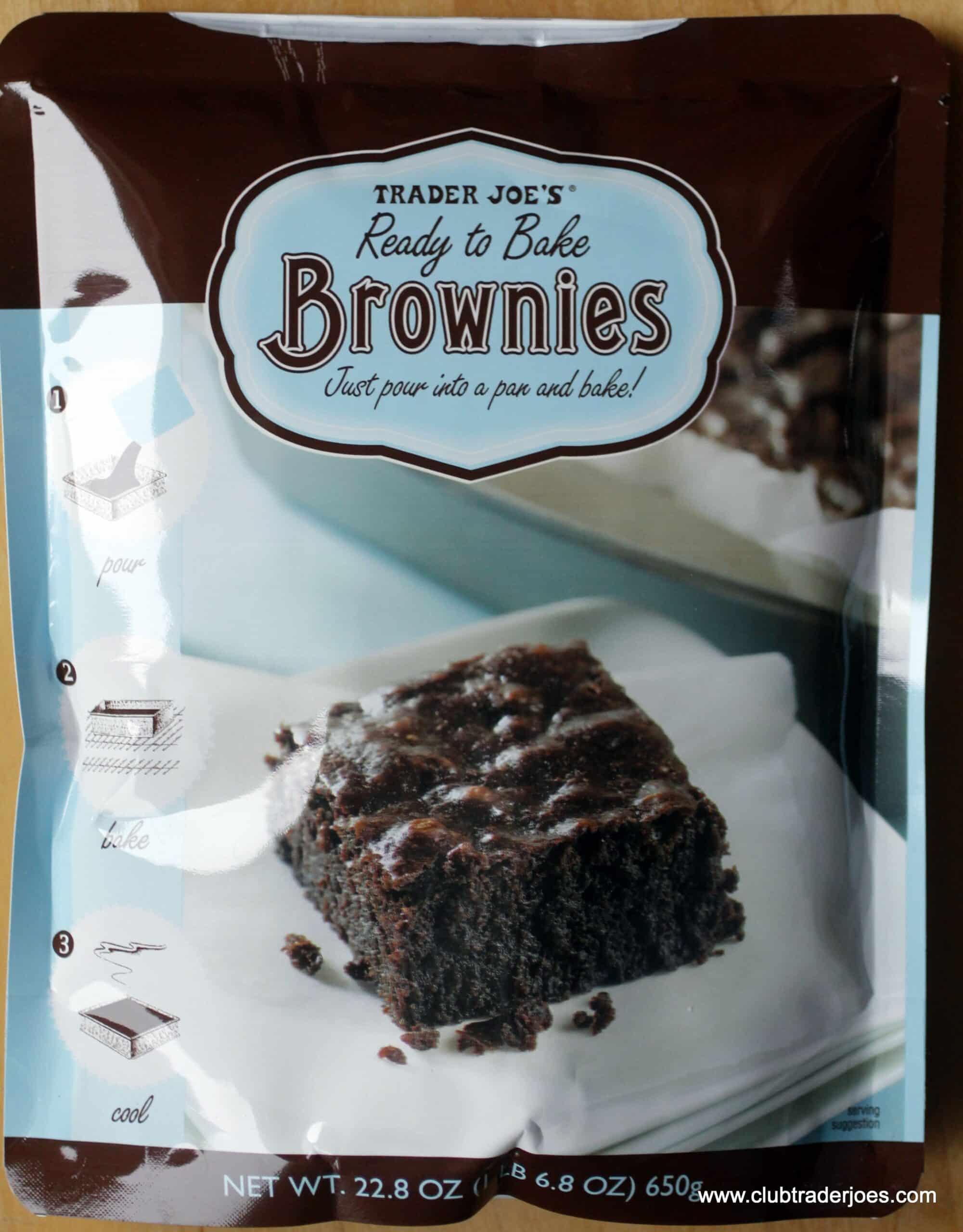 Package of Trader Joe's Ready to Bake Brownies