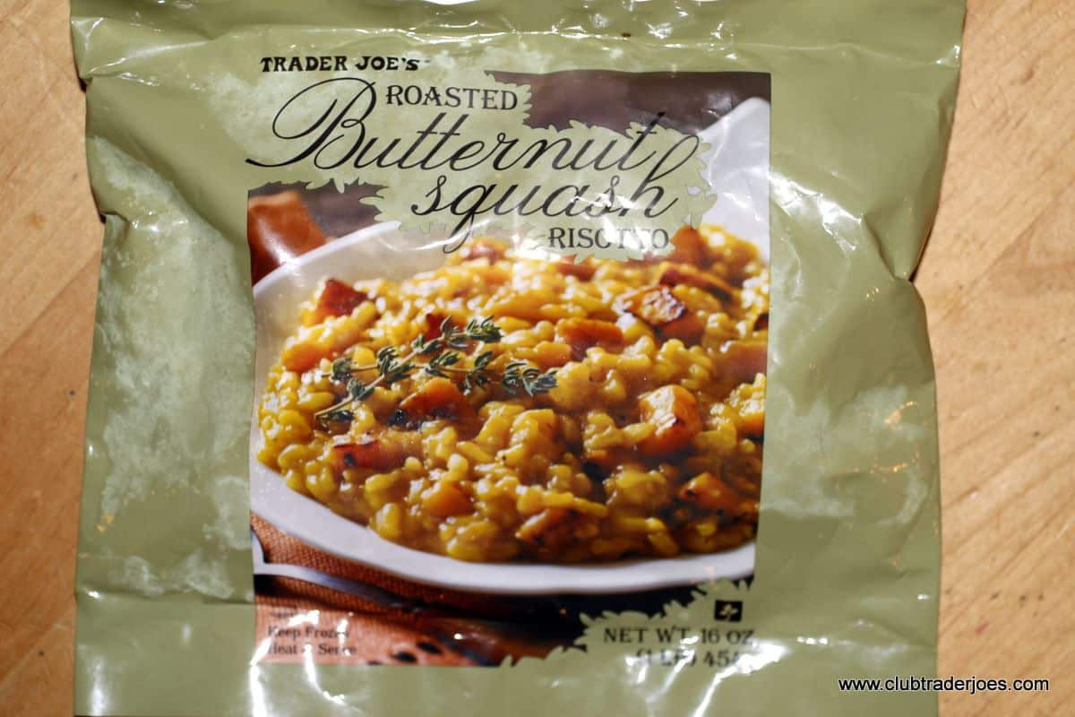 Bag of Trader Joe's Roasted Butternut Squash Risotto, frozen